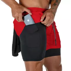 Shorts Quick Dry Camo Running para homens, esportes de ginástica, treino, fitness, jogging, calças curtas, verão, 2 em 1 - comprar online