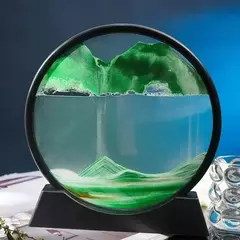 3D Moving Sand Art Picture, Vidro Redondo, Sandscape Do Mar Profundo, Ampulheta, Artesanato Fluindo, Pintura Em Areia, Escritório, Decoração De Casa, Presente - comprar online