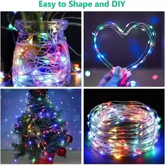 LED Curtain String Lights, Fada Decoração, Feriado USB, Guirlanda de Lâmpada, 8 Mode, Casa, Jardim, Festa de Natal, Ano Novo, Casamento, 3m