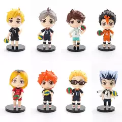1 unidade de envio aleatório Haikyuu!! Anime kenma kozume shoyo hinata kotaru bokuto yu nishinoya figura de ação brinquedos modelo pvc crianças presentes