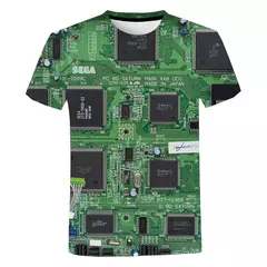 Camiseta gráfica de placa de circuito impresso 3D masculina e feminina, camiseta casual, chip eletrônico, camiseta criativa, tops de ginástica de verão