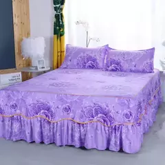 colcha de cama casal lencol cama casal Princesa estilo colcha na cama com saia algodão impressão roupa de cama para casa elástico lençol equipado com fronhas roupa de cama jogo de cama - Wolf Magazine