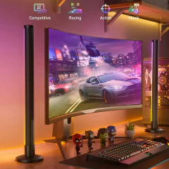 Imagem do Luz de captação rgb inteligente, barra de luz led de mesa, luz de ritmo musical, retroiluminação de tv com aplicativo e controle remoto, luzes ambientais para jogos