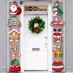 Imagem do Feliz Natal Hanging Door Banner, Papai Noel, Boneco de Neve, Couplet, Decorações Home, Presentes De Natal, Noel, Ano Novo