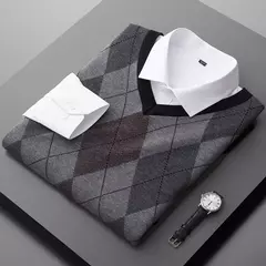 Suéter de malha sem mangas masculino, colete jacquard casual para negócios, plus size 6XL 7XL 8XL, primavera e outono 2022 na internet