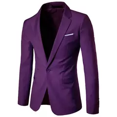 Homens de negócios da moda blazers casuais terno fino ajuste noivo padrinho masculino ternos de casamento blazer jaquetas 9 cores XF001-B - loja online