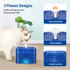 Fonte de água automática para cães e gatos, 2l, com iluminação led, usb, dispensador de água para animais de estimação com fio de recircular para alimentador de animais de estimação - loja online