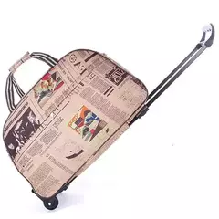 Imagem do Sacos impermeáveis de viagem com rodas para homens e mulheres, bolsa trolley, bagagem de viagem curta, bolsa de negócios, mala trolly, moda