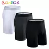 Shorts boxer de algodão masculino, boxers longos para homem, cuecas masculinas, cuecas sexy, shorts boxer familiares, 3pcs lotes