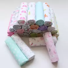 Cobertor de Flanela Supersoft Newborn, 100% Algodão, Cobertor de Bebê, Lençol de Bebê, Fraldas New Born, 76x76cm, 4 unidades por pacote - comprar online
