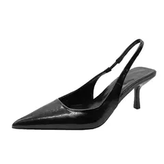 Salto Alto para Mulher, Sapatos de Deslizamento, Escritório e Carreira, Sólido, Sexy, Moda, Verão, 2022, Sandálias na internet