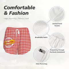 Imagem do Pig coCHONOU-Shorts de Yoga de cintura alta para as Mulheres, alta Split Ginásio Atlético Workout Shorts, Quick Dry, peso leve