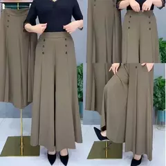 Calça casual elegante de pernas largas para mulheres, novo estilo, fina, anti-rugas, calça feminina, verão, Dropshipping, 2021 - loja online