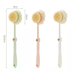 Imagem do Dois Lados Chuveiro Corpo Silicone Escova, Punho Longo, Banho Wash, Massagem De Banho, Esfoliante De Volta Do Corpo, Suprimentos De Banho