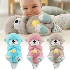 Baby Breath Bear Calmante Otter Plush Toy, Criança Calmante Música, Companheiro do sono, Som e Luz, Presentes de boneca - Wolf Magazine