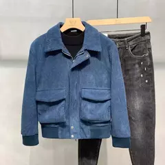 Jaquetas masculinas de veludo, tops da moda, versão coreana, roupas da moda, primavera e outono na internet