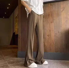 Imagem do Calças largas retas para homens, terno masculino, calça preta, spandex clássico, desgaste do trabalho, roupas de alfaiataria, oferta chinesa
