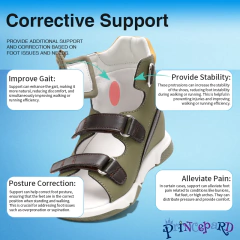 Princepard recém-chegados sapatos corretivos pediátricos respiráveis para crianças sandálias ortopédicas para meninos com pés planos - comprar online