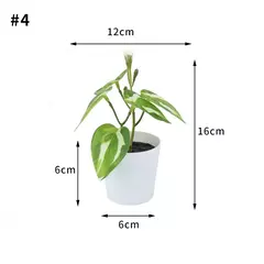 Imagem do Árvore plástica artificial do bonsai para a decoração home, plantas envasadas, potenciômetro pequeno da simulação, arranjo da flor, ornamentos do jardim