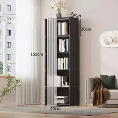 Dustproof High Capacity Partition Wardrobe, Open Bookshelf, Montagem simples Armário de armazenamento, Mobília do quarto, 6 camadas, 5 camadas - comprar online