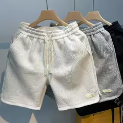 Shorts de verão folgados masculinos, casacos casuais, calças de praia grandes, remendo, novo estilo, moda na internet