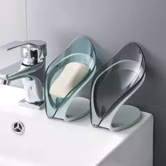 Transparente Portátil Folha Shaped Soap Box, Prateleira De Chuveiro, Dreno, Livre e Conveniente, Suprimentos Do Banheiro, Acessórios De Banho na internet