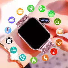 Relógio inteligente quadrado para homens e mulheres, rastreador de fitness, relógio inteligente esportivo, toque de discagem, música, Smartclock para Android, iOS na internet