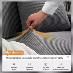 Elastic Jacquard Sofá Capa para Sala de Estar, Stretch Slipcovers, Canto Sofá Covers, L Forma, 1 Seater, 2 Seater, 3 Seater, 4 Seater - loja online