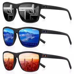 Imagem do CRIXALIS-Óculos de sol quadrados polarizados para homens e mulheres, esportes ao ar livre retro, óculos de sol, óculos masculinos, UV400, moda, 3 pcs