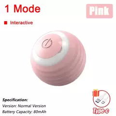 Novo gato bola interativa brinquedo bola de rolamento automático falso cauda recarregável inteligente animal de estimação brinquedo elétrico cão gato treinamento imitar mouse na internet