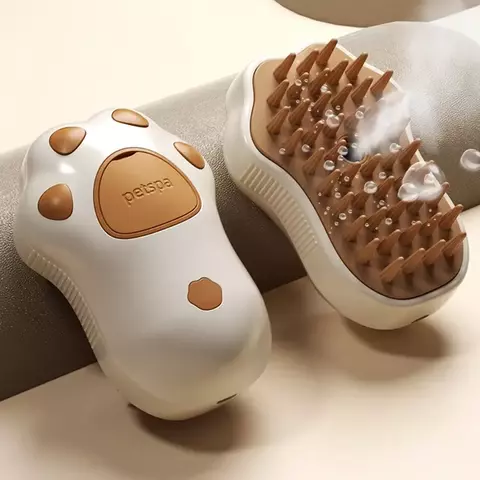 Escova vaporosa 3 em 1 para animais de estimação, escova a vapor para gatos, spray elétrico, escova de cabelo para gatos, pente, massagem, ferramenta de aliciamento de animais de estimação, suprimentos de cabelo solto