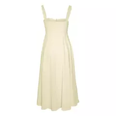 Vestido de verão estampado floral, Laço frontal feminino, Gola quadrada, Vestido de coxa dividido, Cinta de praia, Vestido de noite, Novo - comprar online