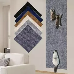 Gato coçar tapete com auto-adesivo aparável gato tapete coçar canto parede gato diy scratch móveis protetor