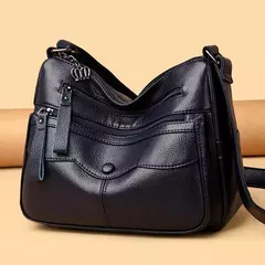 Bolsa de ombro de couro macio para mulheres, grande capacidade, bolsa mensageiro, alta capacidade, nova moda, mãe transfronteiriça, 20024 na internet