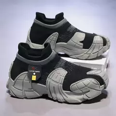Botas de malha leve para homens, antiderrapante, confortável, casual, andando, correndo, sapatos de trabalho masculinos, meias fashion - Wolf Magazine
