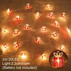 Imagem do Snowman LED Garland String Light, Feliz Natal Decorações para Casa, Xmas Tree Ornament, Presentes de Ano Novo, 2024