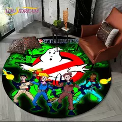Imagem do Cartoon G-Ghostbusters filme tapete de área redonda, tapete tapete círculo par