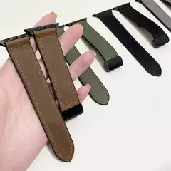 Pulseira magnética para iWatch Series 9, pulseira de couro e silicone para Apple Watch Band, Ultra 2, 49mm, 44mm, 45mm, 41mm, 40mm, 38mm, 42mm, 8, 7, SE, 6 na internet