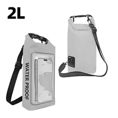 Saco seco impermeável para trekking, deriva, rafting, surf, caiaque, sacos de esportes ao ar livre, equipamento de acampamento, tela sensível ao toque, XA394Q, 2L - loja online