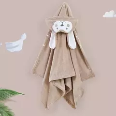 Imagem do Miniso-Pikachu Roupão Coral Fleece para Crianças, Toalha de Secagem Rápida, Capa Espessada, Cobertores Hijab Confortáveis, Bonitos, Macios