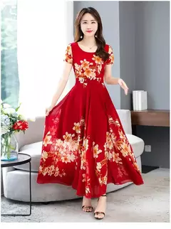 Vestido floral fragmentado para mulheres, roupa elegante, manga longa, comprimento médio, além das fronteiras, estilo coreano, 2023, novo - loja online