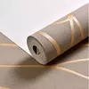 Papel de parede 3D não tecido à prova de umidade, fundo moderno, adesivos de parede engrossados, listras curvas, europeu, 53cm