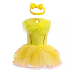 Imagem do Baby Romper TUTU Vestido Com Headband Infantil Baby Princess Girl Roupas Tamanho 3-18M Cute Design Baby Dress Party Trajes