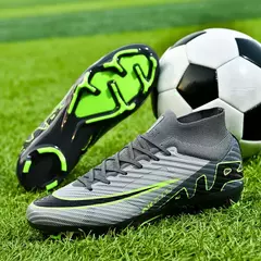 Sapatos de futebol masculino de sola FG, sapatos de gramado ao ar livre, grampos longos especiais, botas esportivas de equipe superior alta, resistência ao desgaste, tamanho 36-45 - Wolf Magazine