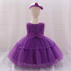Elegante vestido de tule para meninas, bebê infantil, 1st Birthday, Vestidos de batismo, Kids Wedding Party, Toddler Clothes, Verão - comprar online