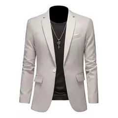 Blazers casuais monocromáticos de botão único masculino, smoking de luxo, terno de negócio de qualidade, jaquetas slim fit, jaquetas masculinas, 6XL, 5XL, 4XL, primavera - loja online