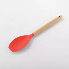 Produto comestível antiaderente silicone utensílios de cozinha turner espátula colher de madeira lidar com prático ferramenta de cozinha utensílios de cozinha - loja online
