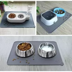 Suprimentos para animais de estimação silicone cão tigela esteira com lábios altos antiaderente à prova dwaterproof água almofada de alimentação de alimentos filhote de cachorro alimentador bandeja almofada de água placemat na internet