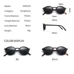 Imagem do ZENOTTIC-Óculos de sol retro pequenos redondos polarizados para homens e mulheres, leves, vintage, UV400, lentes polarizadas, tons de moda