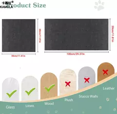 Gato coçar tapete com auto-adesivo aparável gato tapete coçar canto parede gato diy scratch móveis protetor - Wolf Magazine